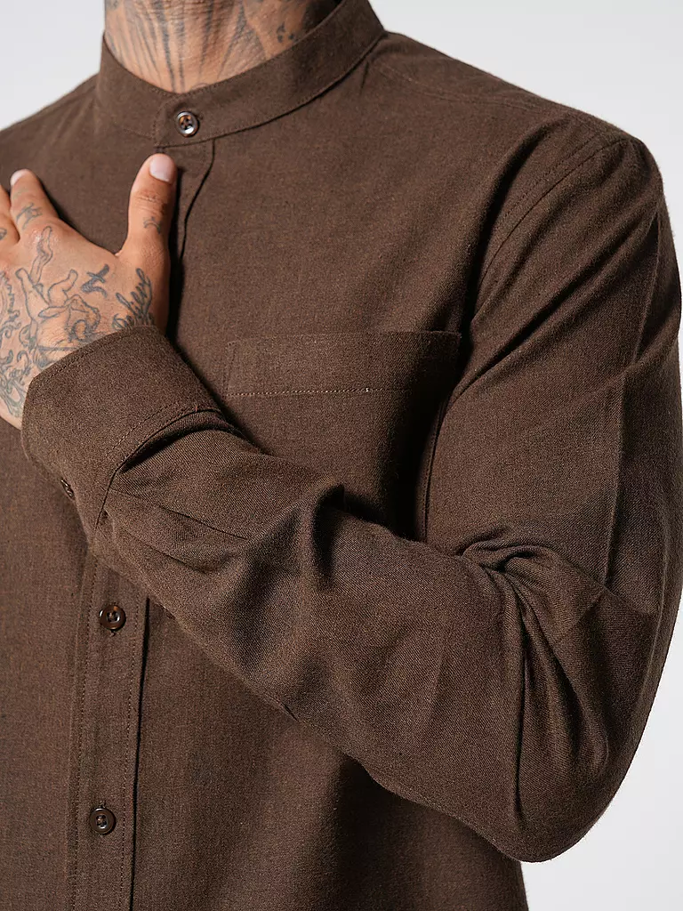 KNOWLEDGE COTTON APPAREL | Flanellhemd  | Marrone