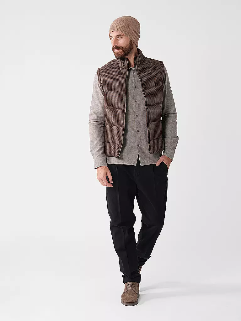 KNOWLEDGE COTTON APPAREL | Flanellhemd Slim Fit | Grigio chiaro