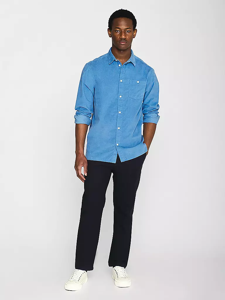 KNOWLEDGE COTTON APPAREL | Hemd Regular Fit | Blu chiaro