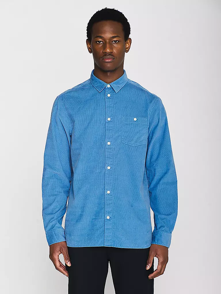 KNOWLEDGE COTTON APPAREL | Hemd Regular Fit | Blu chiaro