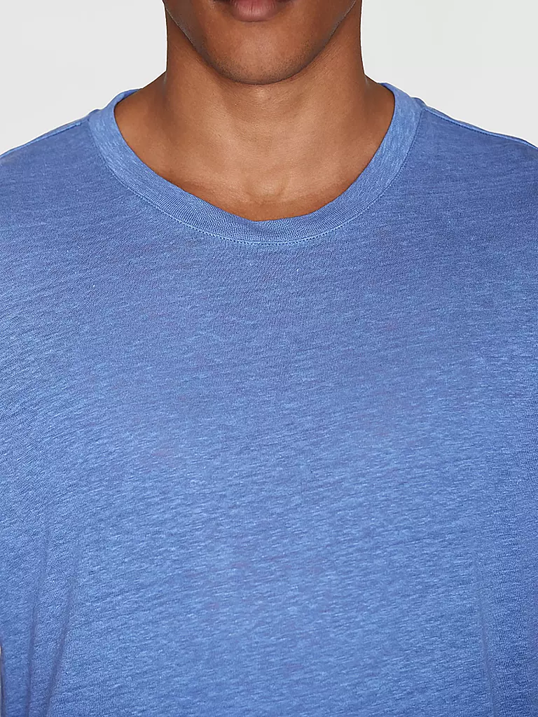 KNOWLEDGE COTTON APPAREL | Leinen T-Shirt | Blu