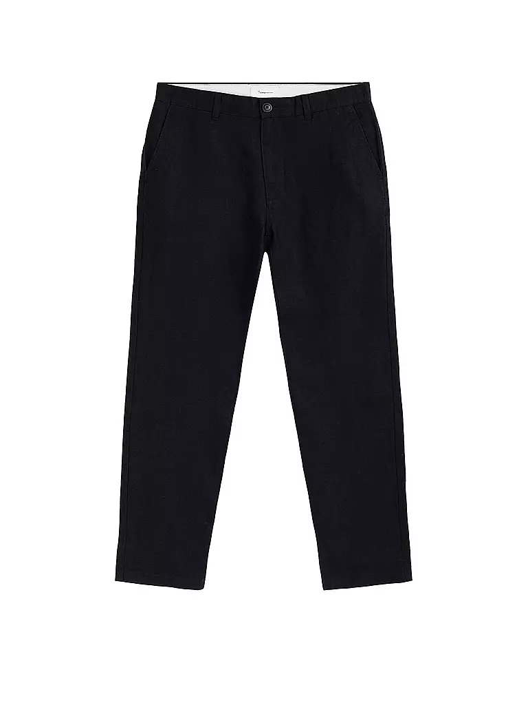 KNOWLEDGE COTTON APPAREL | Leinenchino Loose Fit CHUCK | Nero