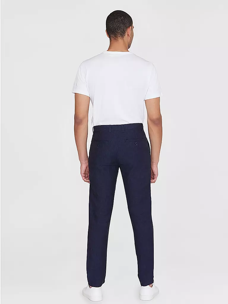 KNOWLEDGE COTTON APPAREL | Leinenchino Loose Fit CHUCK | Blu