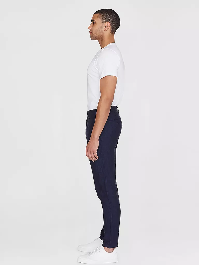 KNOWLEDGE COTTON APPAREL | Leinenchino Loose Fit CHUCK | Blu