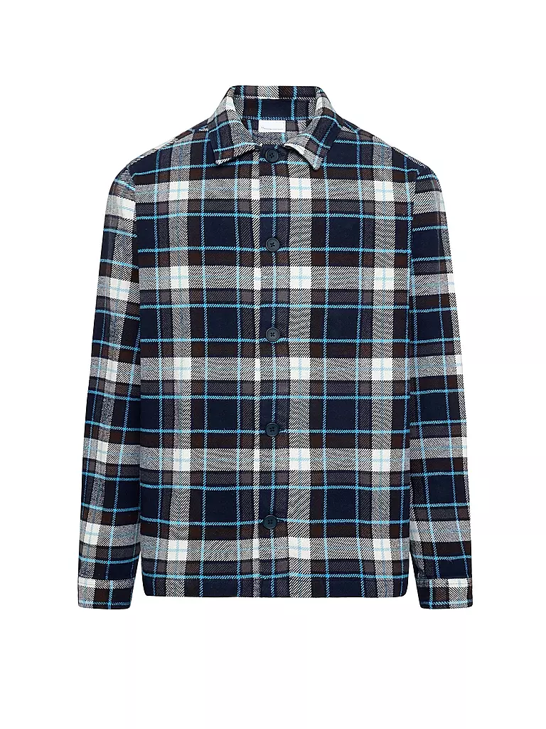 KNOWLEDGE COTTON APPAREL | Overshirt in flanella vestibilità regular | Blu