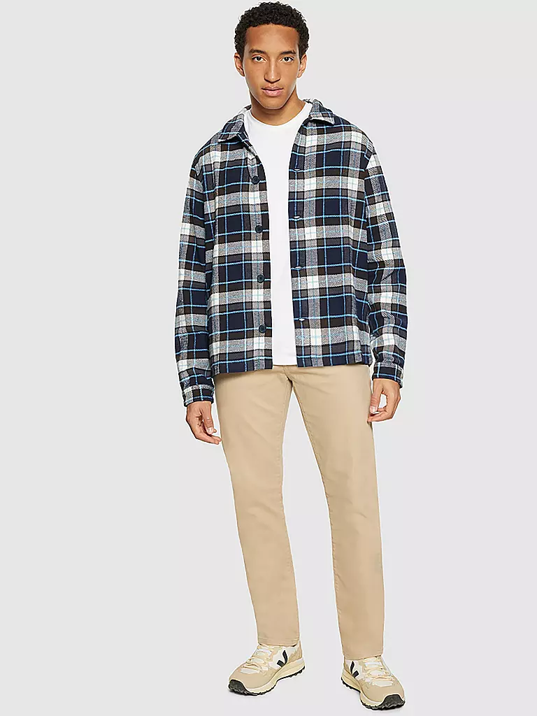 KNOWLEDGE COTTON APPAREL | Overshirt in flanella vestibilità regular | Blu