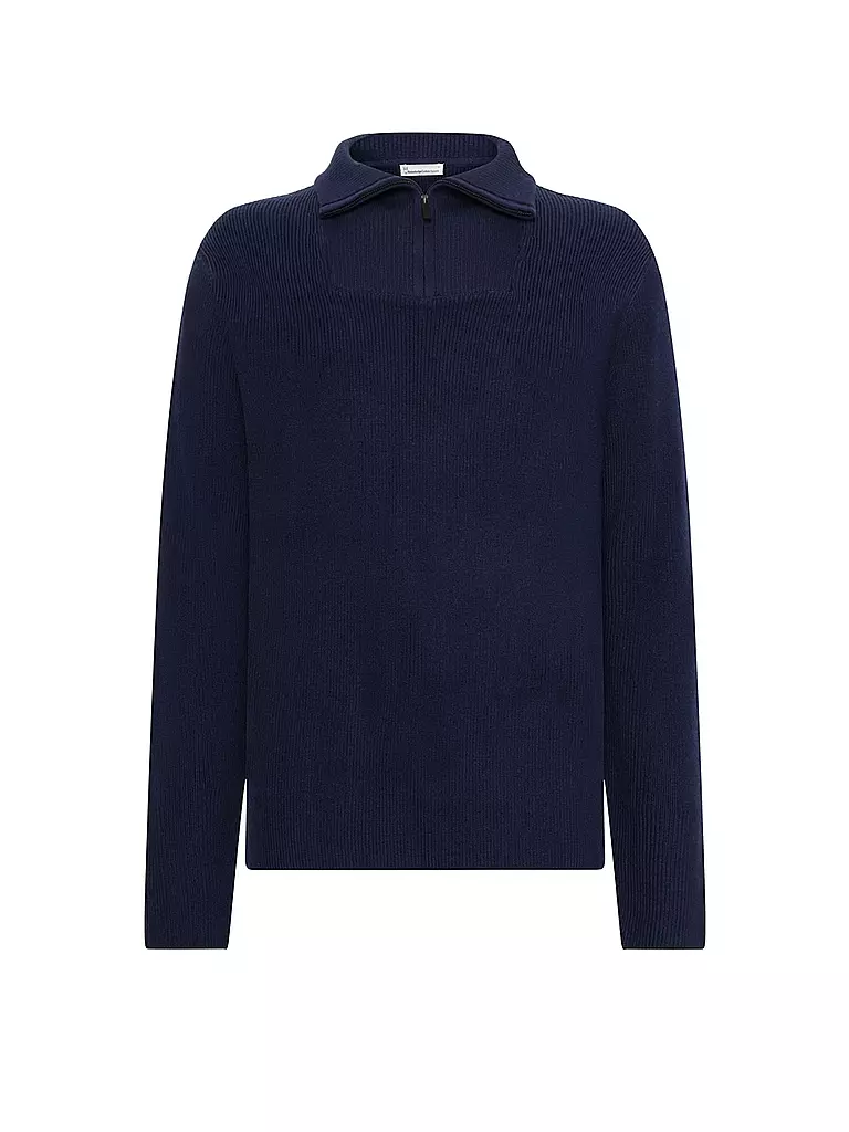 KNOWLEDGE COTTON APPAREL | Pullover Troyer | Blu