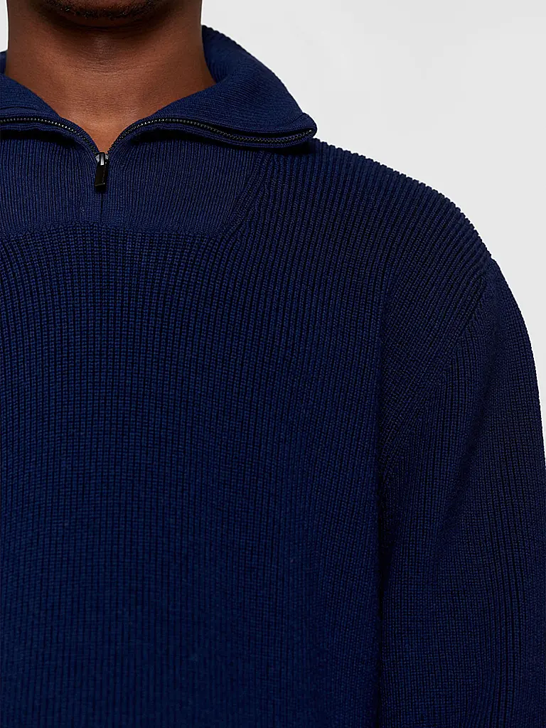 KNOWLEDGE COTTON APPAREL | Pullover Troyer | Blu
