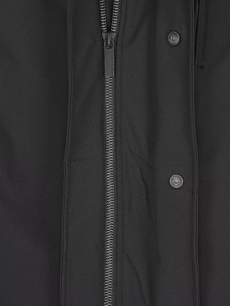 KNOWLEDGE COTTON APPAREL | Softshell Parka | Nero