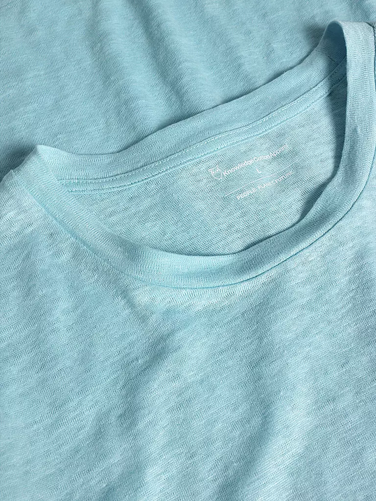 KNOWLEDGE COTTON APPAREL | T-Shirt  | Turchese