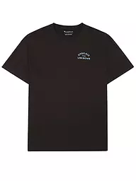 KNOWLEDGE COTTON APPAREL | T-Shirt BACKPRINT CAMP LIFE | Marrone