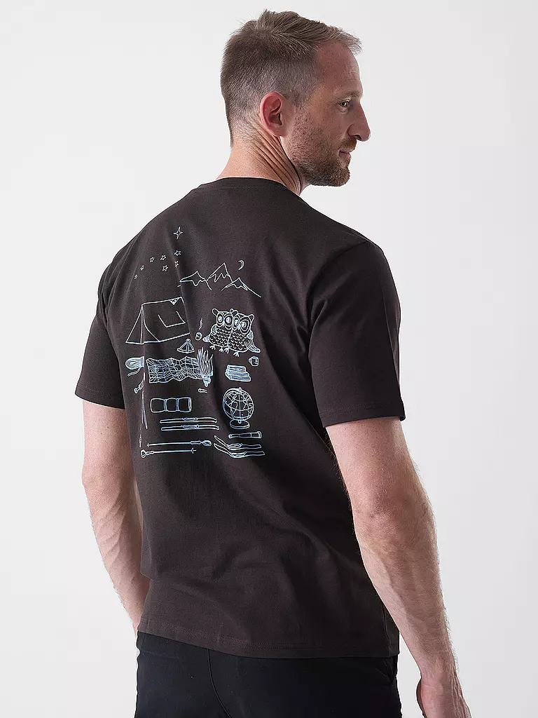 KNOWLEDGE COTTON APPAREL | T-Shirt BACKPRINT CAMP LIFE | 