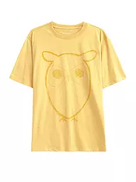 KNOWLEDGE COTTON APPAREL | T-Shirt BIG OWL | Giallo