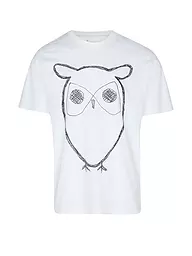 KNOWLEDGE COTTON APPAREL | T-Shirt BIG OWL | Bianco