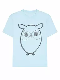 KNOWLEDGE COTTON APPAREL | T-Shirt BIG OWL | Turchese