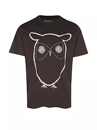 KNOWLEDGE COTTON APPAREL | T-Shirt BIG OWL | Marrone