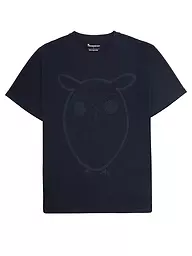 KNOWLEDGE COTTON APPAREL | T-Shirt BIG OWL | Blu scuro