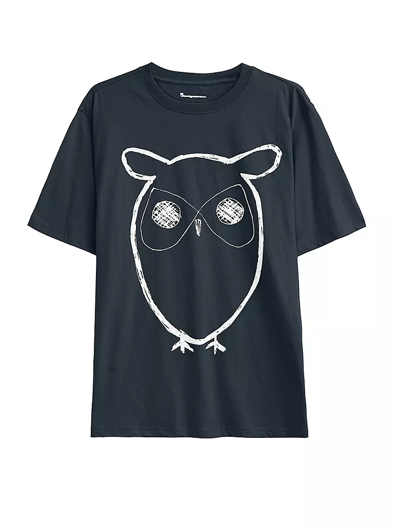 KNOWLEDGE COTTON APPAREL | T-Shirt BIG OWL | Blu