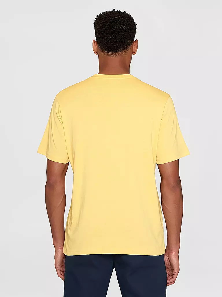 KNOWLEDGE COTTON APPAREL | T-Shirt BIG OWL | Giallo