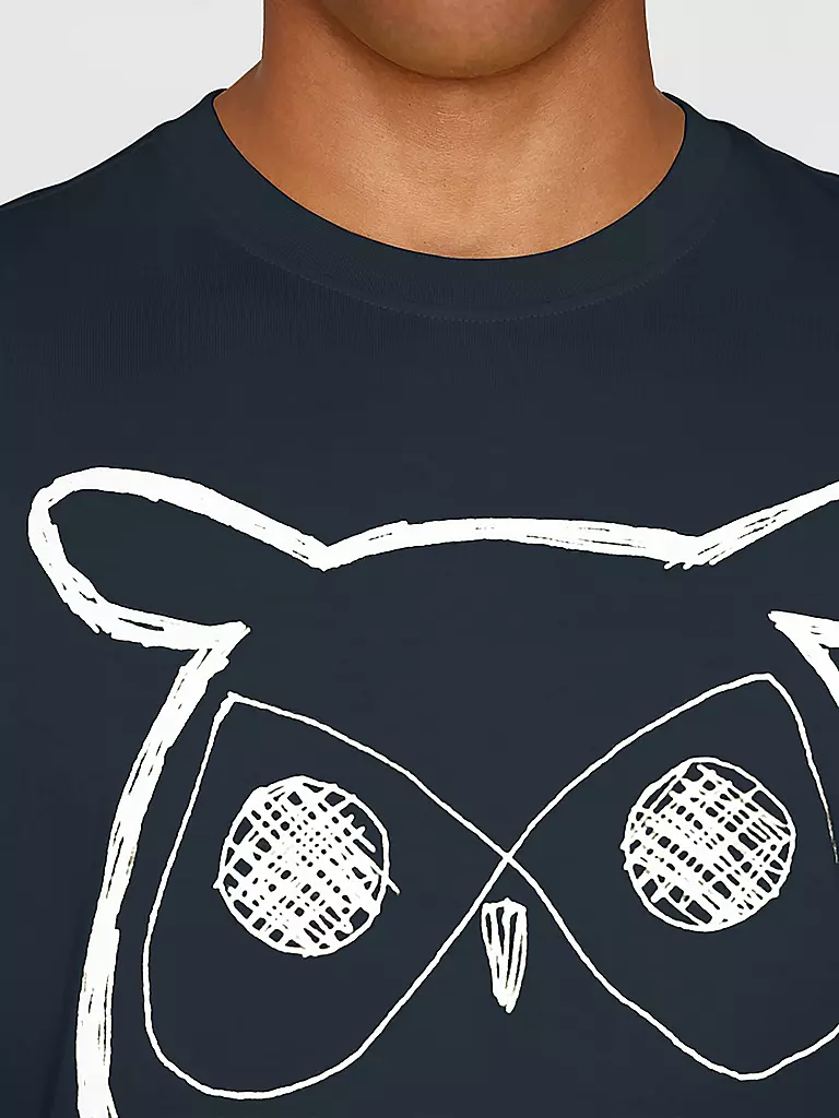 KNOWLEDGE COTTON APPAREL | T-Shirt BIG OWL | Blu