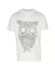 KNOWLEDGE COTTON APPAREL | T-Shirt OWL LINES | Crema