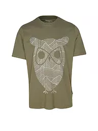 KNOWLEDGE COTTON APPAREL | T-Shirt OWL LINES | Oliva