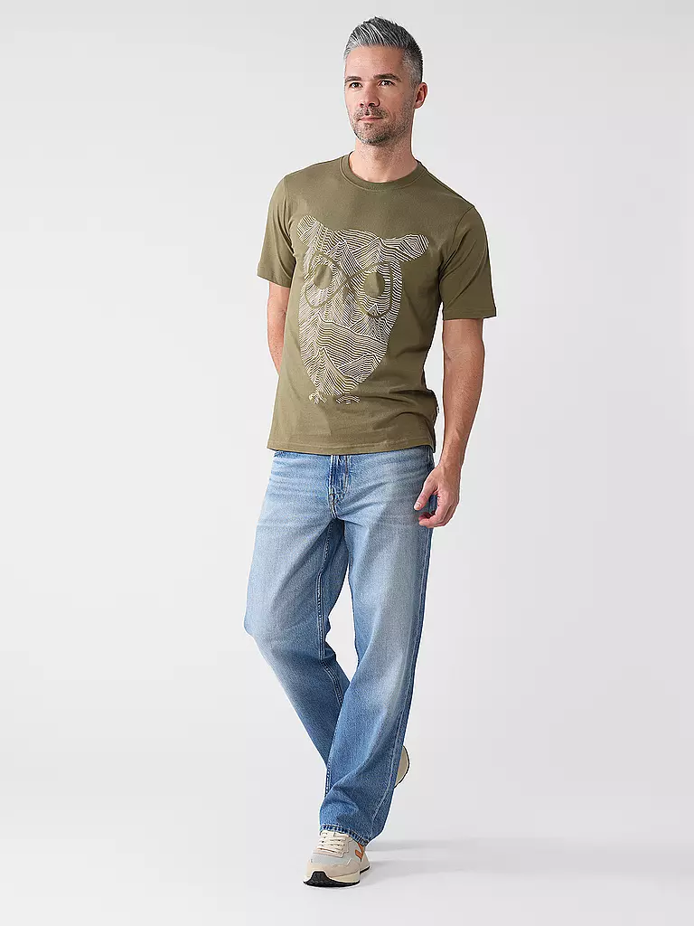 KNOWLEDGE COTTON APPAREL | T-Shirt OWL LINES | Oliva