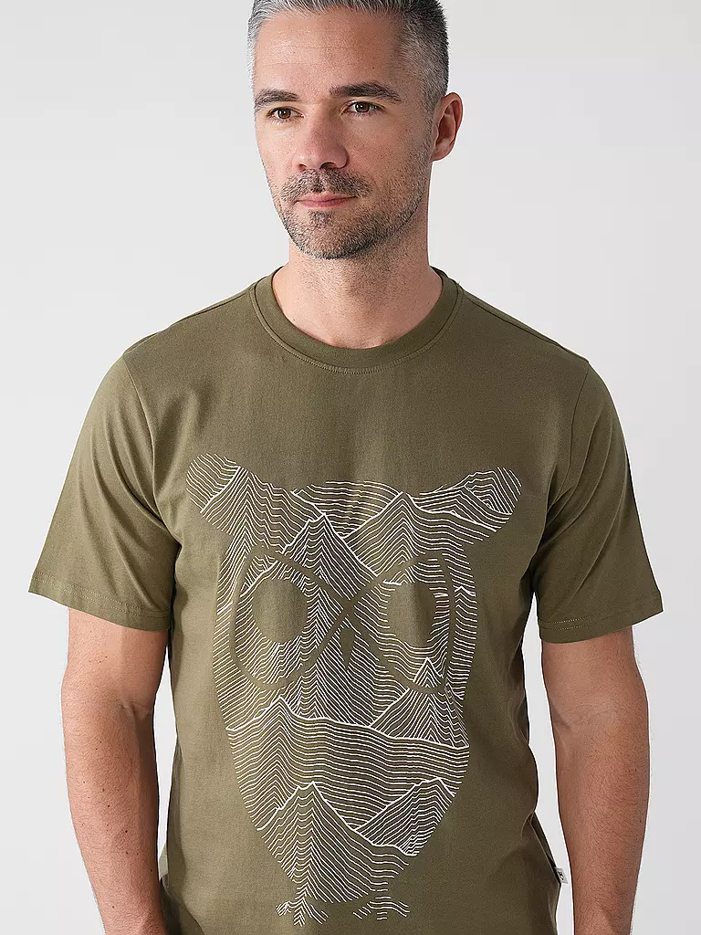 KNOWLEDGE COTTON APPAREL | T-Shirt OWL LINES | 