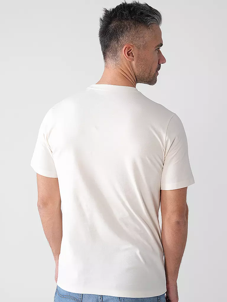 KNOWLEDGE COTTON APPAREL | T-Shirt OWL LINES | Crema
