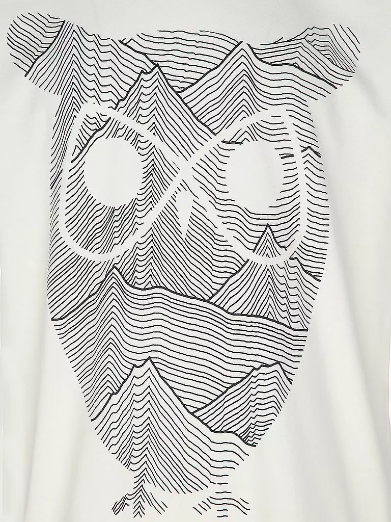 KNOWLEDGE COTTON APPAREL | T-Shirt OWL LINES | Crema