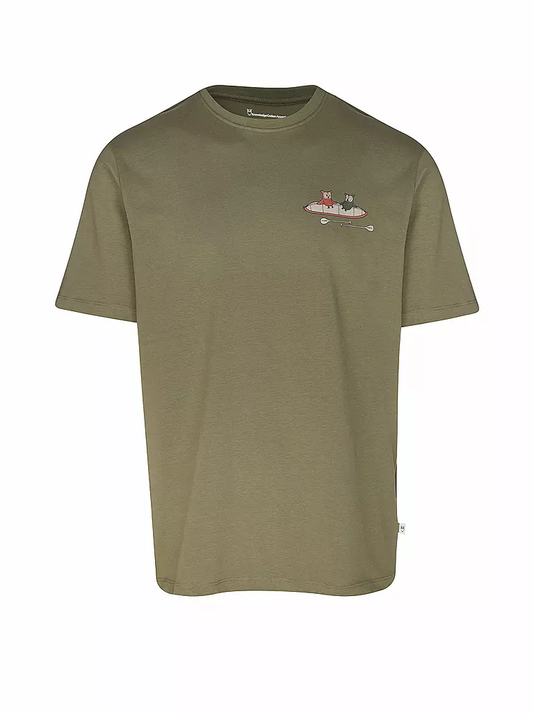 KNOWLEDGE COTTON APPAREL | T-Shirt TEE KAJAK | Oliva