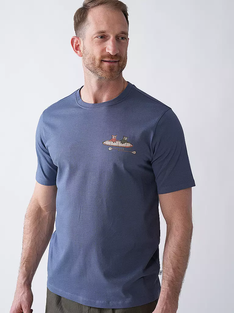KNOWLEDGE COTTON APPAREL | T-Shirt TEE KAJAK | Blu
