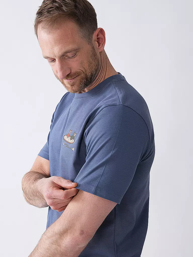 KNOWLEDGE COTTON APPAREL | T-Shirt TEE KAJAK | Blu