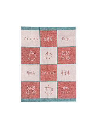 KRACHT | Strofinaccio 50x70cm a quadri con verdure rosso