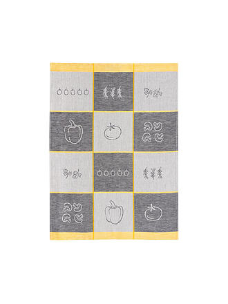 KRACHT | Strofinaccio 50x70cm motivo a quadri di verdure antracite