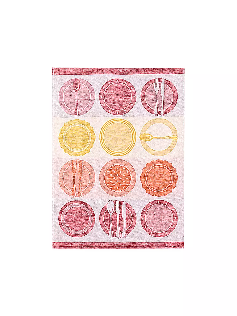 KRACHT | Strofinaccio in lino misto 50x70 cm Piatti | Rosso
