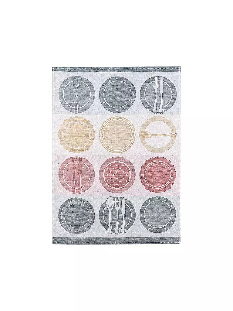 KRACHT | Strofinaccio in lino misto 50x70 cm Piatti | Grigio