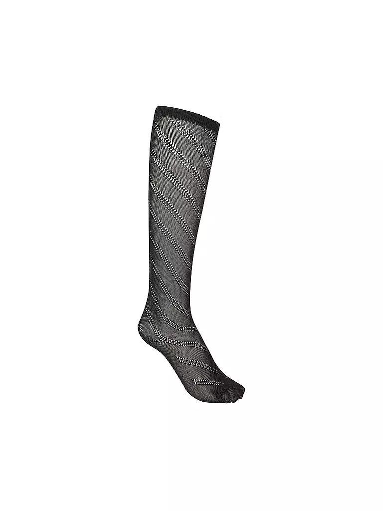 KUNERT | Kniestrümpfe DIAGONAL CROCHET | Nero