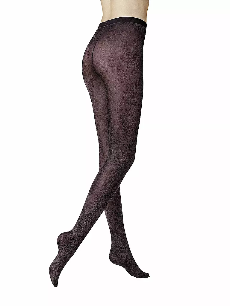 KUNERT | Modestrumpfhose FLORALPAISLEY dark raisin | Rosso