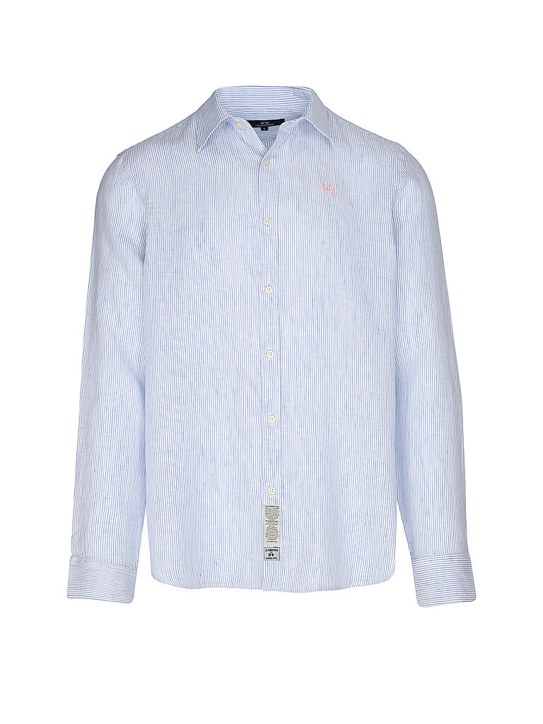 Camicia di lino azzurro L
