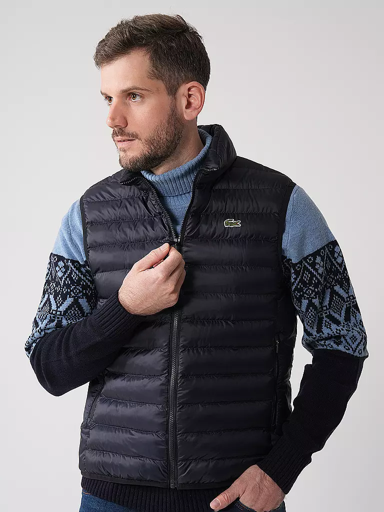 LACOSTE | Steppgilet | Blu scuro