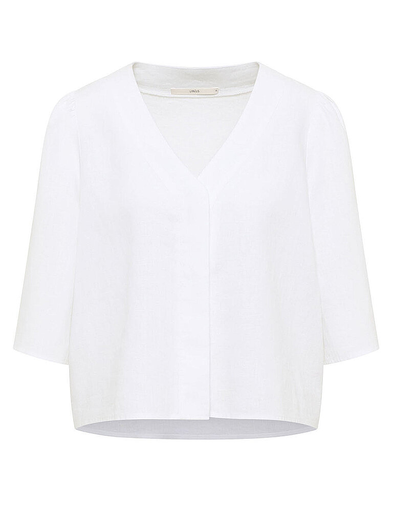 Lanius Blusa di lino bianco 36