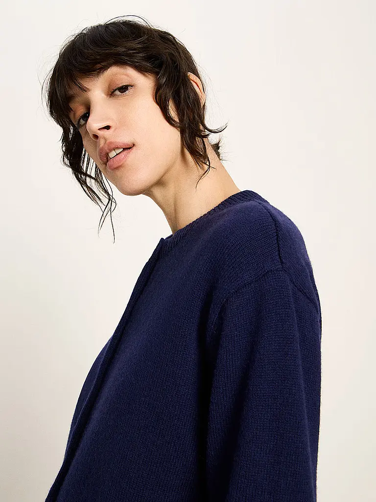 LANIUS | Cardigan Boxy Fit | Blu scuro