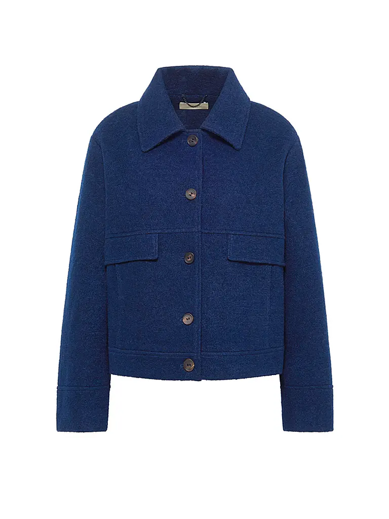 LANIUS | Giacca in lana cotta | Blu