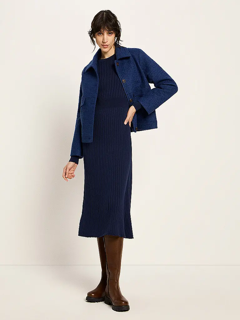 LANIUS | Giacca in lana cotta | Blu