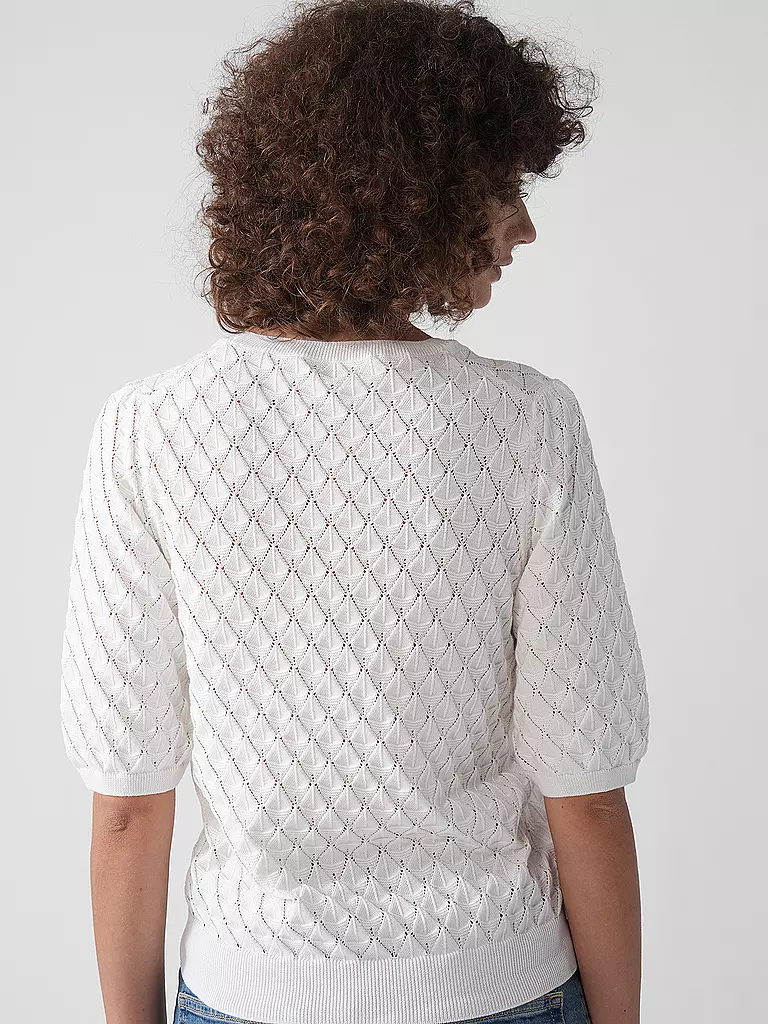 LANIUS | Pullover
Marke: LANIUS
Farbe: creme
Kategorien: Mode,Damen

Ärmellänge: Kurzarm
Ausschnitt: Rundhalsausschnitt
Material: Baumwolle
Musterung: Unifarben
Passform (Oberbekleidung): Regular
Stil: Pure
Details: Strickmuster | Crema