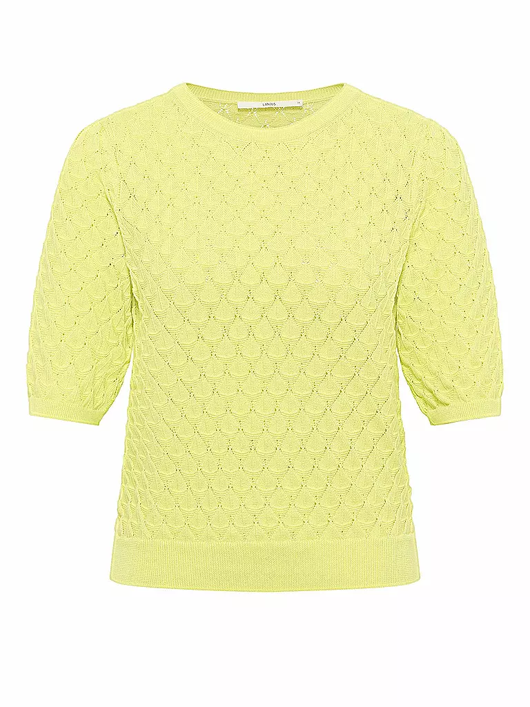LANIUS | Pullover
Marke: LANIUS
Farbe: gelb
Kategorien: Moda,Donna

Lunghezza manica: Manica corta
Scollatura: Girocollo
Materiale: Cotone
Motivo: Tinta unita
Vestibilità (capispalla): Regular
Stile: Pure
Dettagli: Motivo a maglia | Giallo