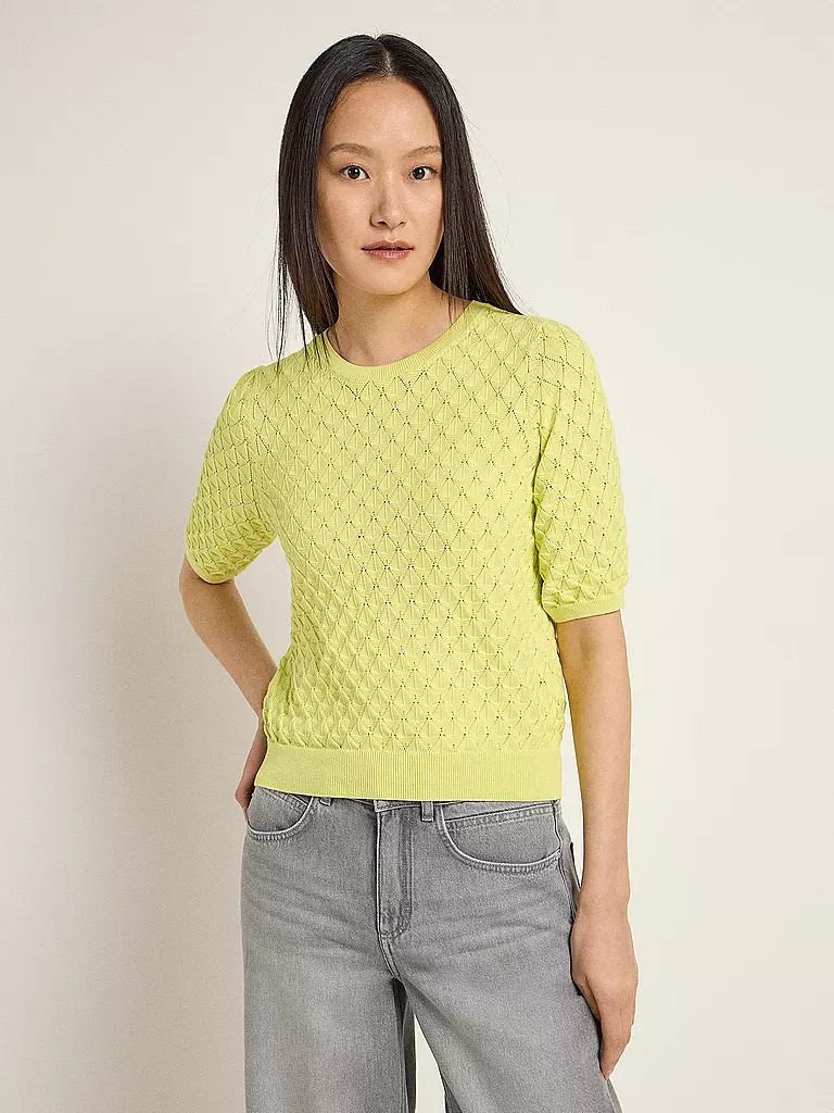 LANIUS | Pullover
Marke: LANIUS
Farbe: gelb
Kategorien: Moda,Donna

Lunghezza manica: Manica corta
Scollatura: Girocollo
Materiale: Cotone
Motivo: Tinta unita
Vestibilità (capispalla): Regular
Stile: Pure
Dettagli: Motivo a maglia | Giallo