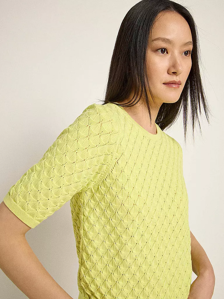 LANIUS | Pullover
Marke: LANIUS
Farbe: gelb
Kategorien: Moda,Donna

Lunghezza manica: Manica corta
Scollatura: Girocollo
Materiale: Cotone
Motivo: Tinta unita
Vestibilità (capispalla): Regular
Stile: Pure
Dettagli: Motivo a maglia | Giallo