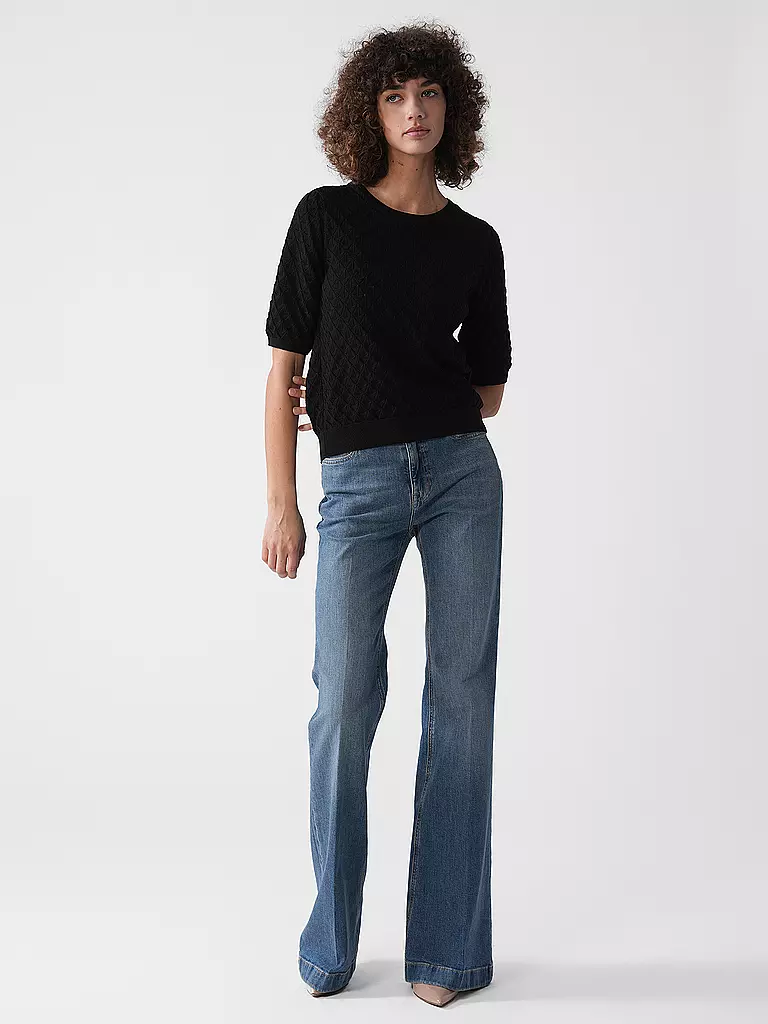 LANIUS | Pullover
Marke: LANIUS
Farbe: nero
Kategorien: Moda,Donna

Lunghezza manica: Manica corta
Scollatura: Girocollo
Materiale: Cotone
Motivo: Tinta unita
Vestibilità (capispalla): Regular
Stile: Pure
Dettagli: Lavorazione a maglia | Nero